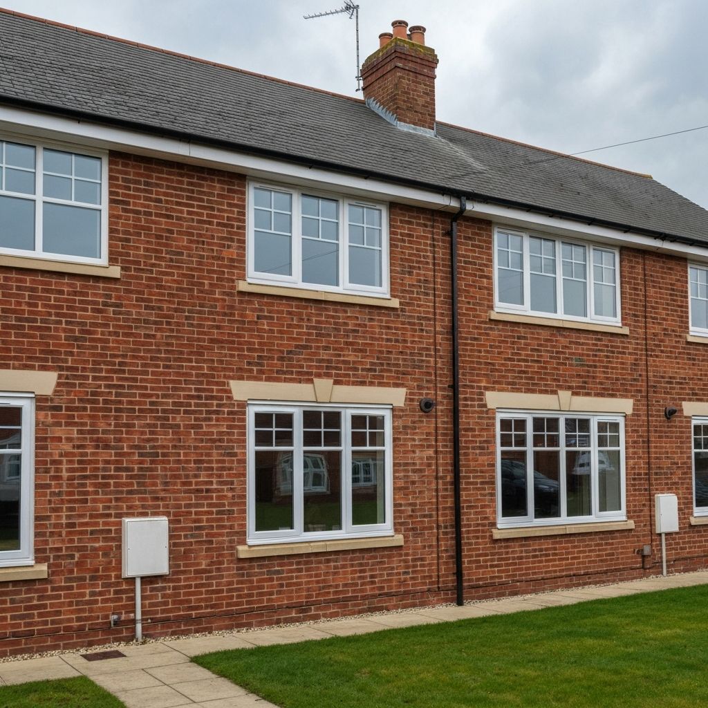 Modern UPVC windows installed on a British home